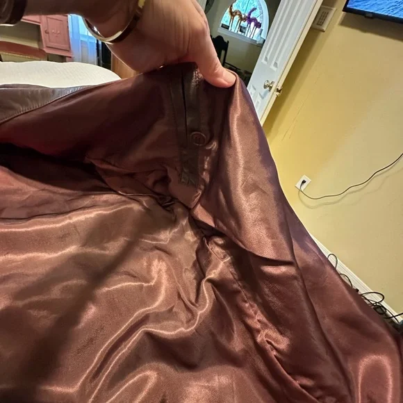 Coach Dark Brown Leather Jacket - Picture 9 of 14